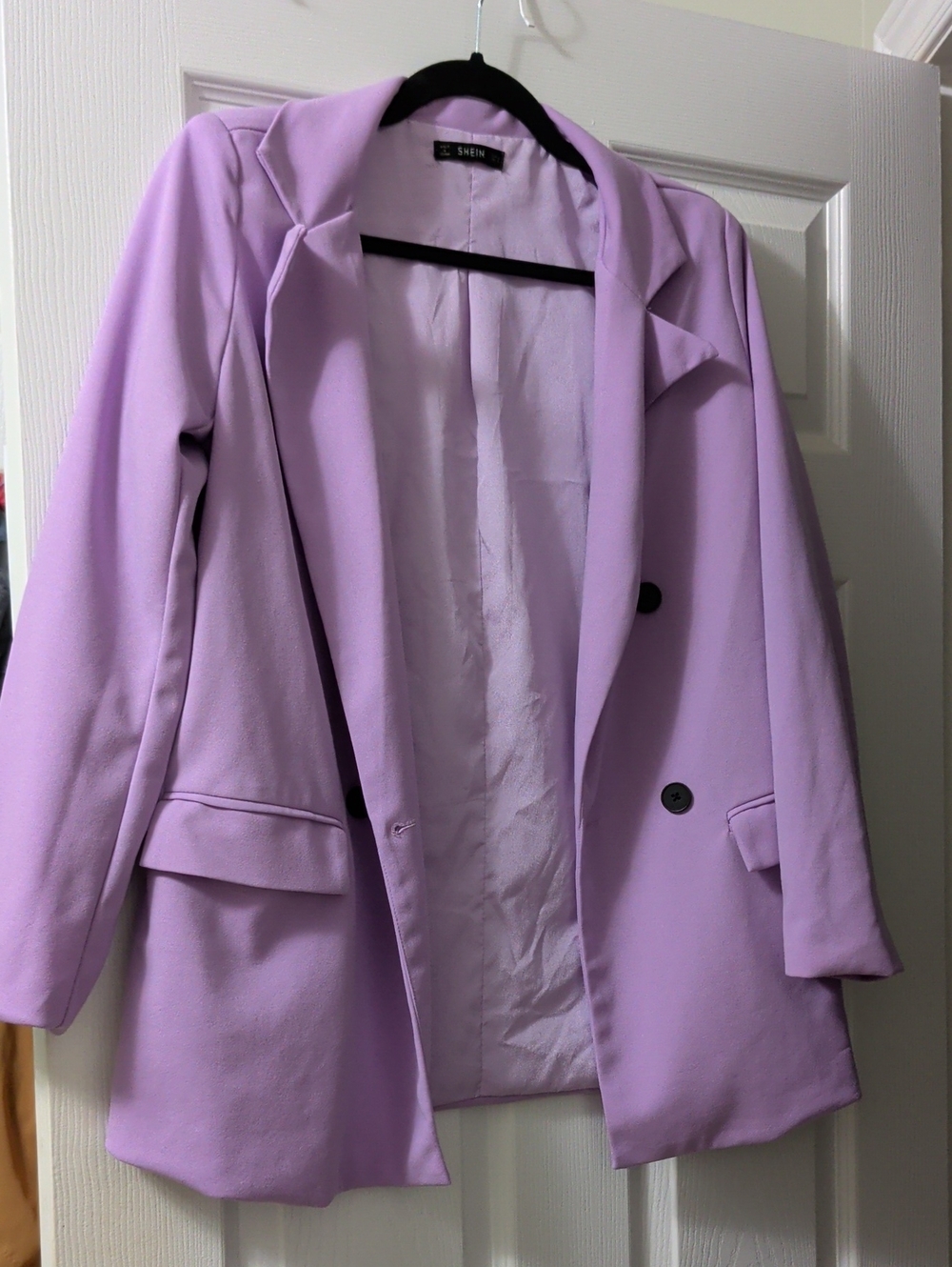 Lavender Blazer Jacket - E. Shein